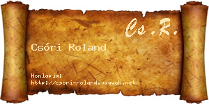 Csóri Roland névjegykártya