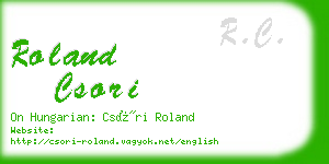 roland csori business card